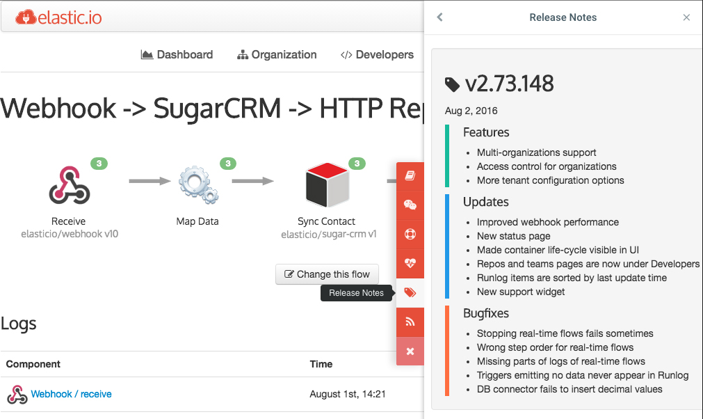 Access Release Notes from our new Support Widget