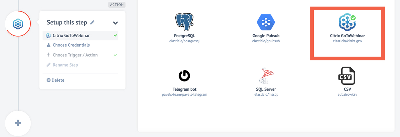 Integration Component GoToWebinar