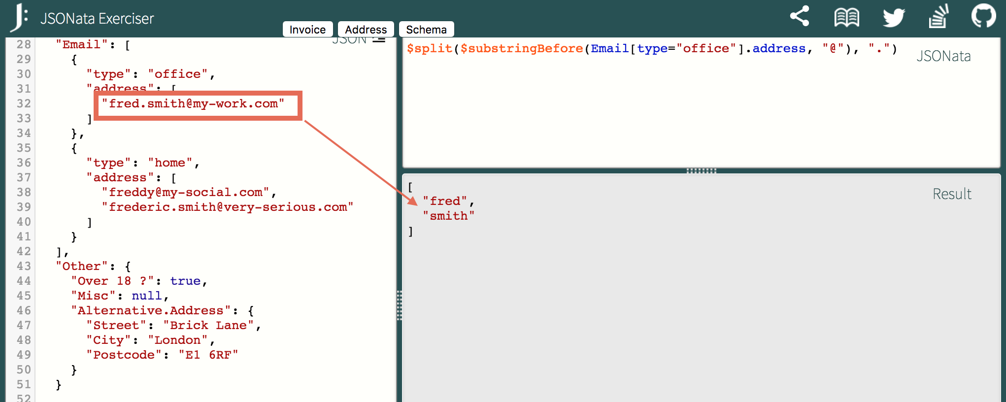 JSONata example
