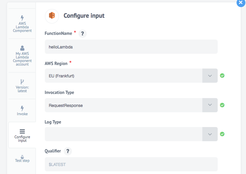 AWS Lambda connector for elastic.io iPaaS