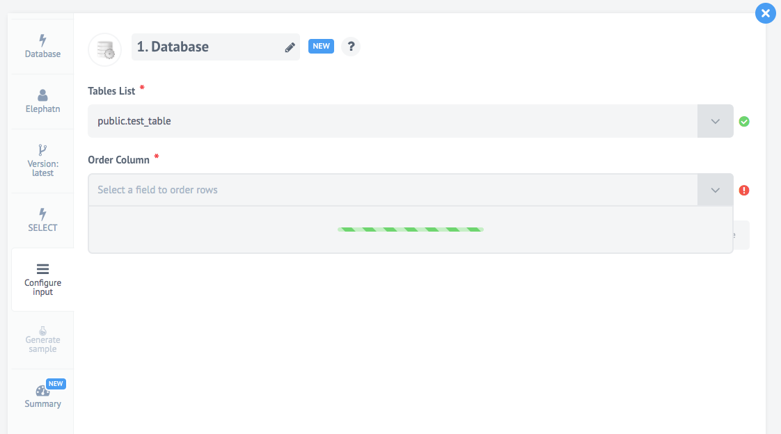 Database connector for elastic.io iPaaS