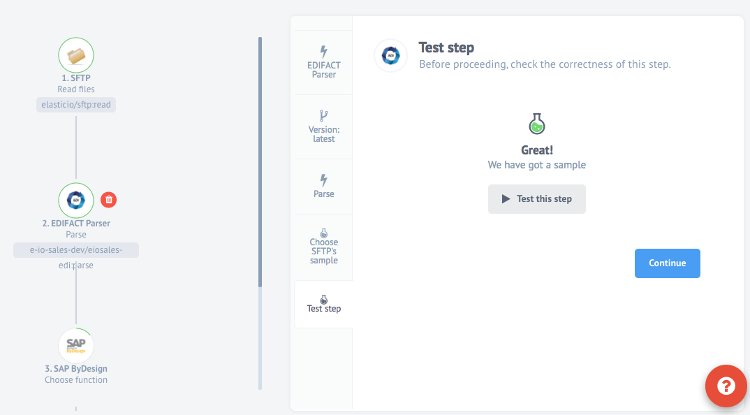 Edifact connector for elastic.io iPaaS