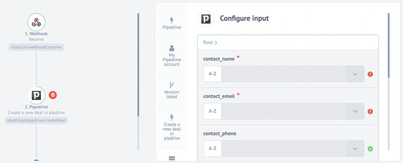 Pipedrive connector for elastic.io iPaaS
