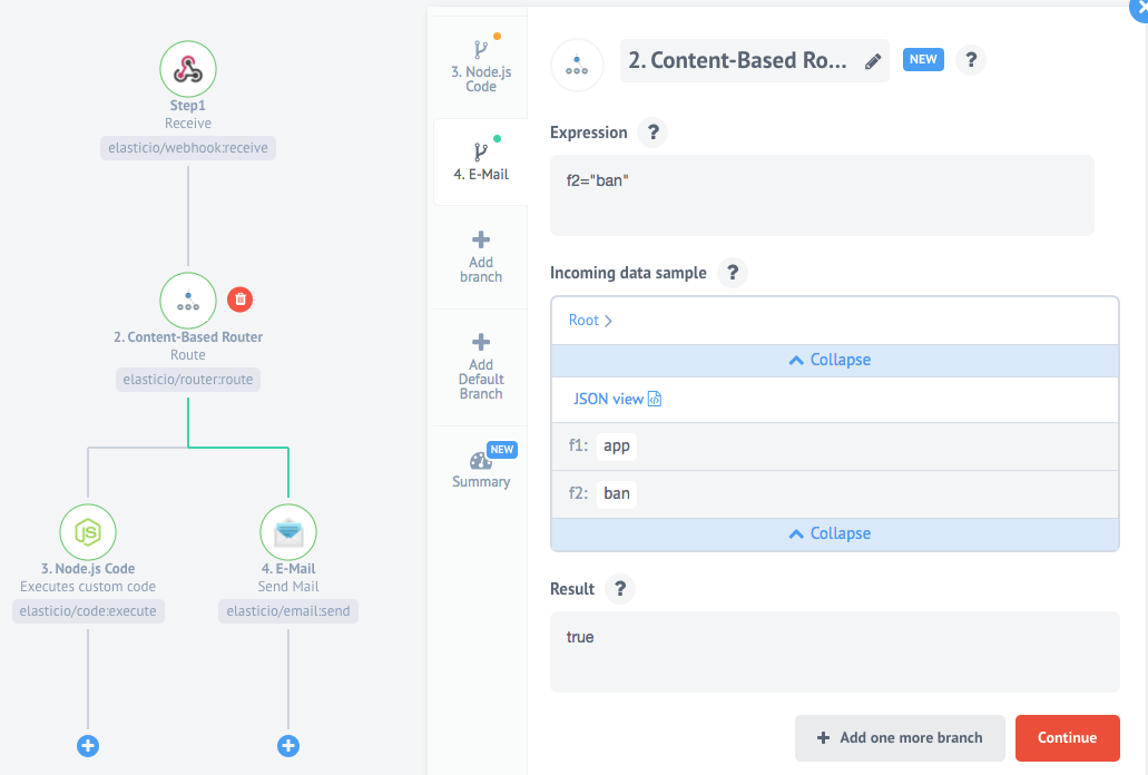 Router connector for elastic.io iPaaS