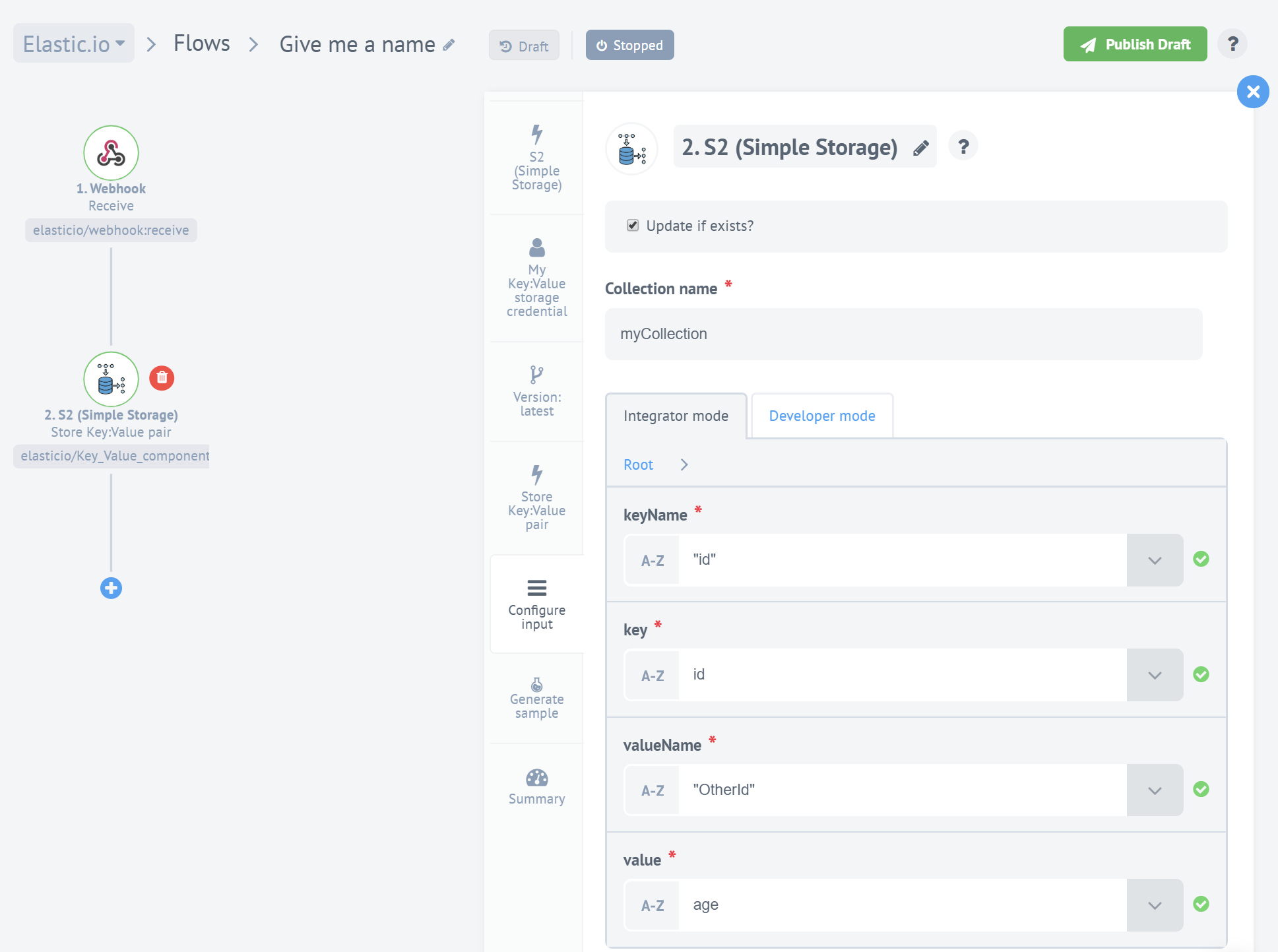 S2 connector for elastic.io iPaaS